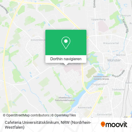 Cafeteria Universitätsklinikum Karte