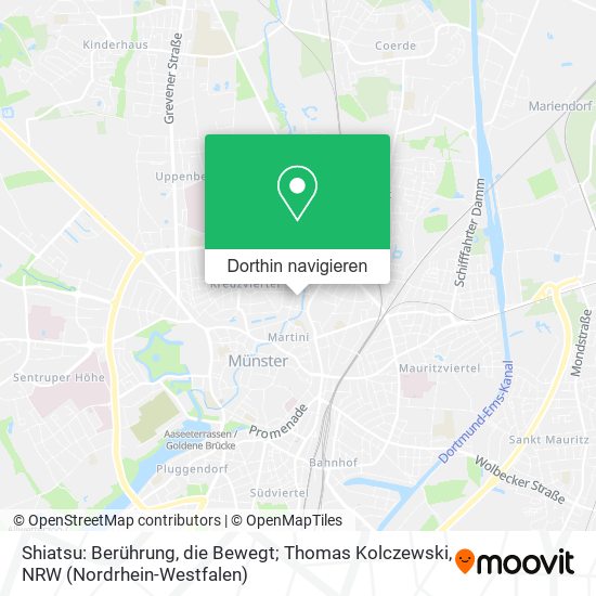 Shiatsu: Berührung, die Bewegt; Thomas Kolczewski Karte