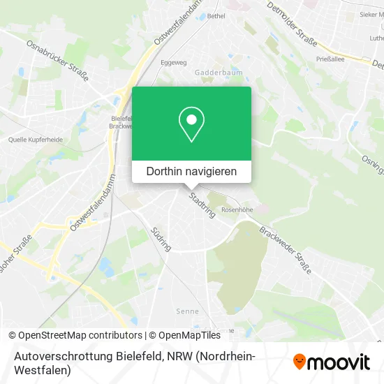 Autoverschrottung Bielefeld Karte