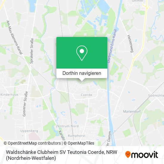 Waldschänke Clubheim SV Teutonia Coerde Karte