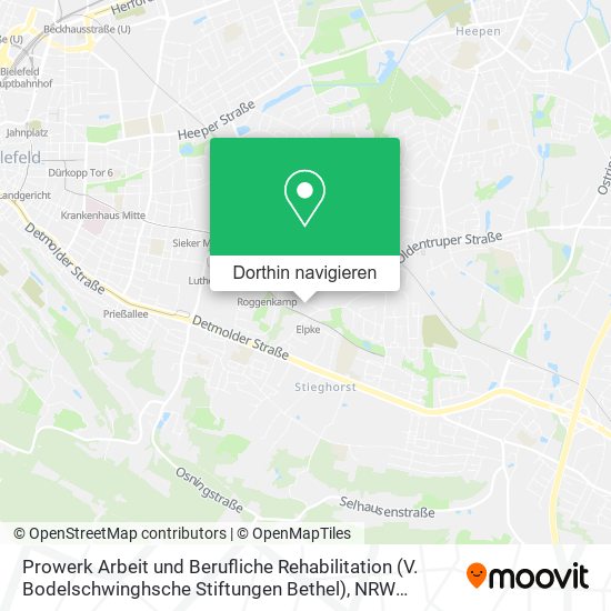 Prowerk Arbeit und Berufliche Rehabilitation (V. Bodelschwinghsche Stiftungen Bethel) Karte