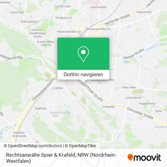 Rechtsanwälte Spier & Krafeld Karte