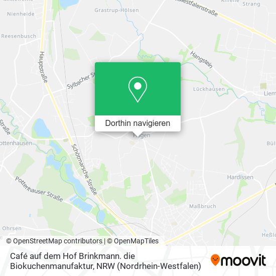 Café auf dem Hof Brinkmann. die Biokuchenmanufaktur Karte