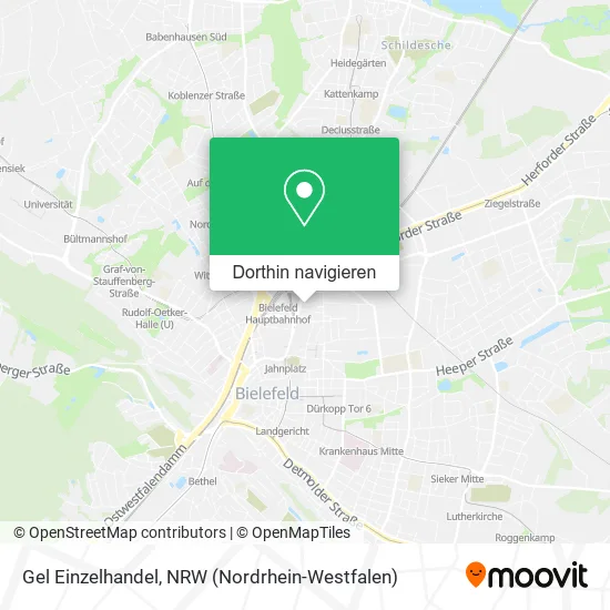 Gel Einzelhandel Karte