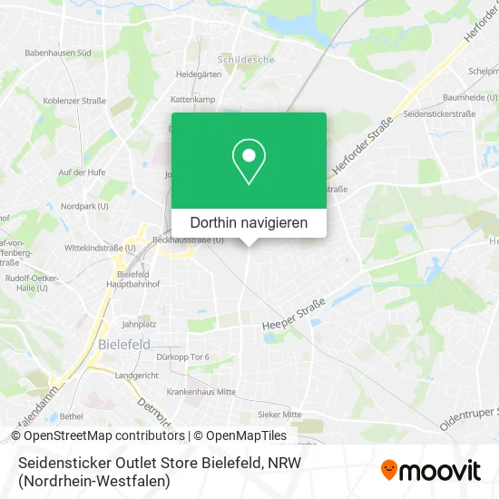 Seidensticker Outlet Store Bielefeld Karte