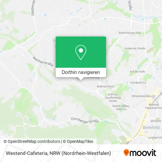 Westend-Cafeteria Karte