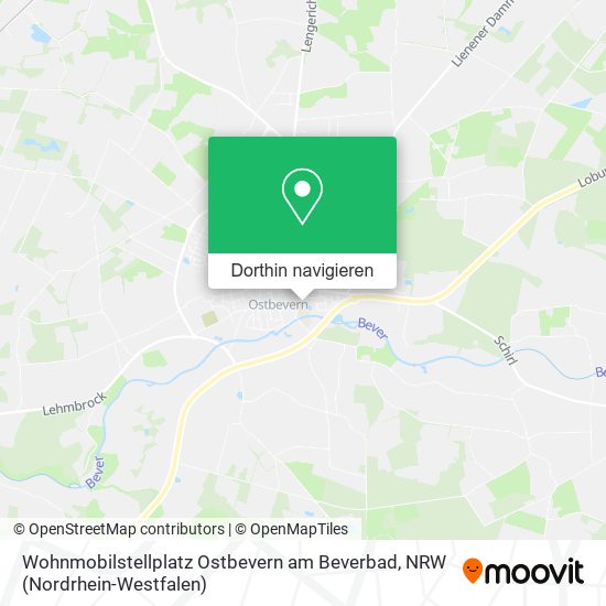 Wohnmobilstellplatz Ostbevern am Beverbad Karte