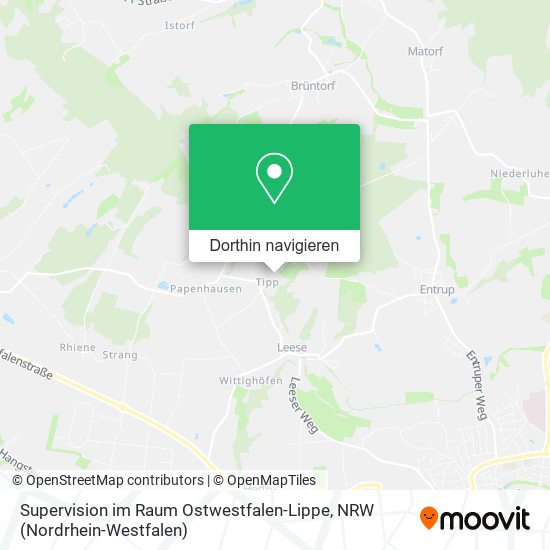 Supervision im Raum Ostwestfalen-Lippe Karte