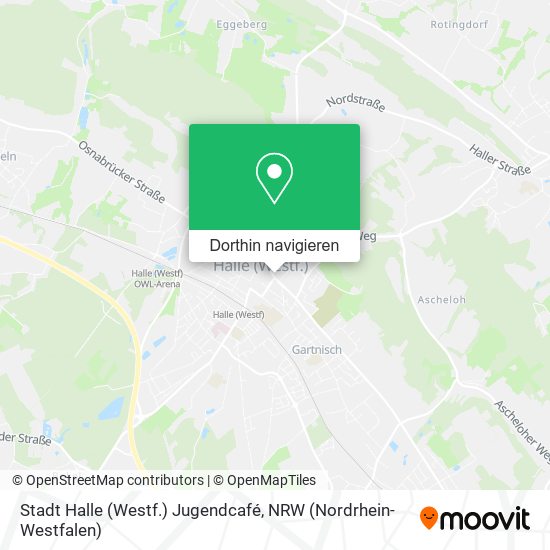 Stadt Halle (Westf.) Jugendcafé Karte