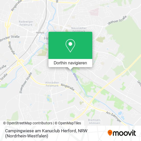 Campingwiese am Kanuclub Herford Karte