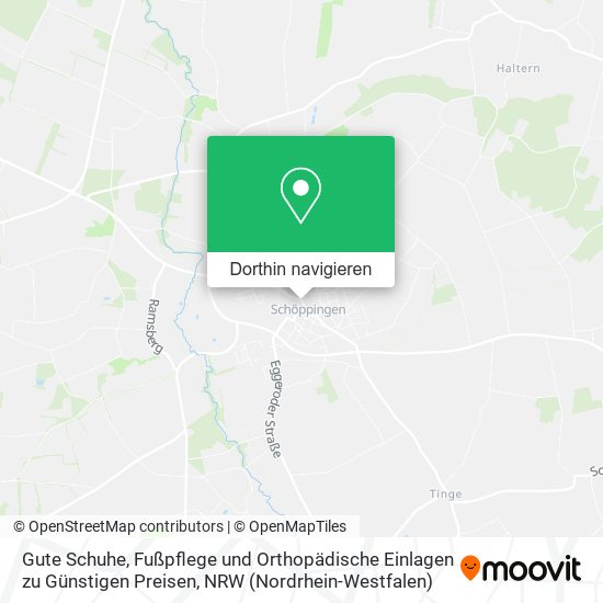 Gute Schuhe, Fußpflege und Orthopädische Einlagen zu Günstigen Preisen Karte