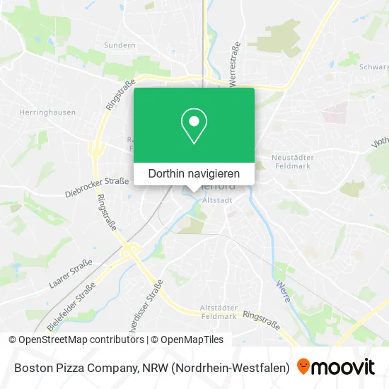 Boston Pizza Company Karte