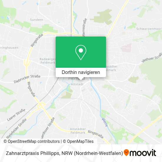 Zahnarztpraxis Phillipps Karte