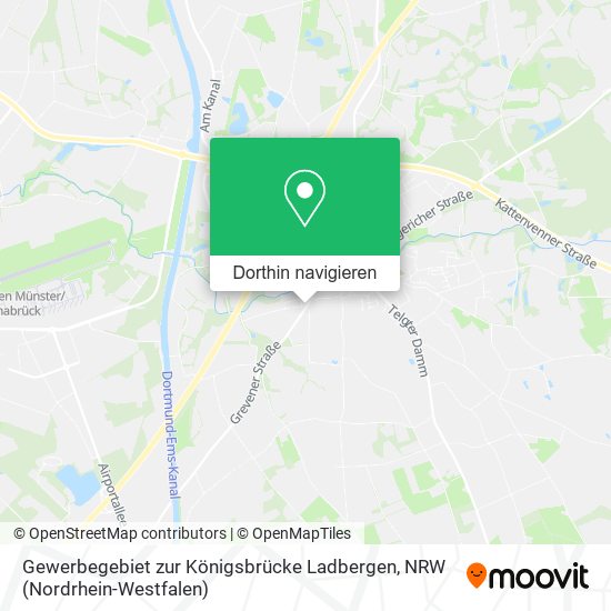 Gewerbegebiet zur Königsbrücke Ladbergen Karte