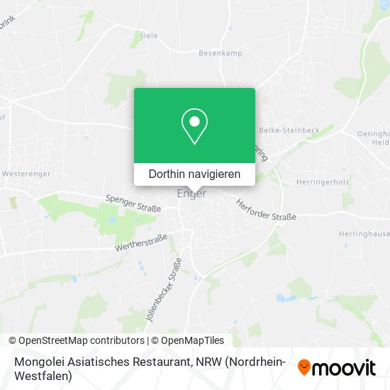 Mongolei Asiatisches Restaurant Karte