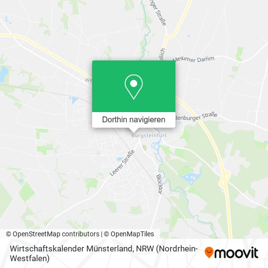 Wirtschaftskalender Münsterland Karte