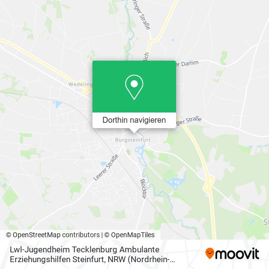 Lwl-Jugendheim Tecklenburg Ambulante Erziehungshilfen Steinfurt Karte