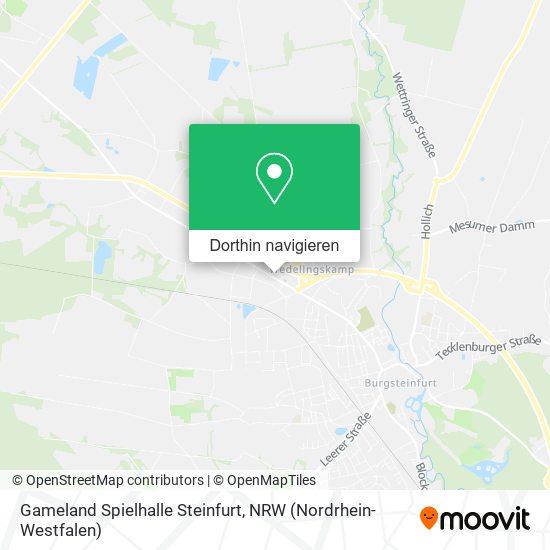 Gameland Spielhalle Steinfurt Karte