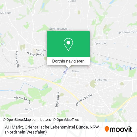 AH Markt, Orientalische Lebensmittel Bünde Karte