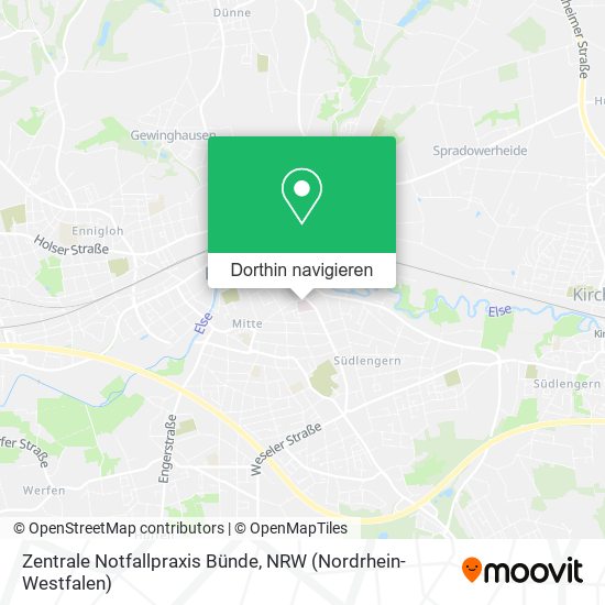 Zentrale Notfallpraxis Bünde Karte