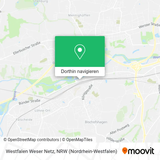 Westfalen Weser Netz Karte