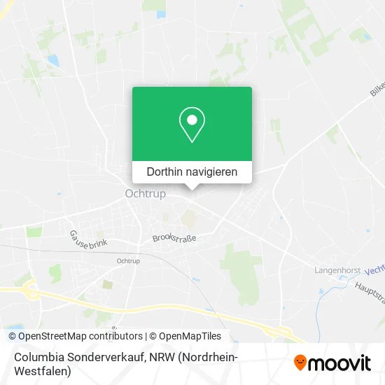 Columbia Sonderverkauf Karte