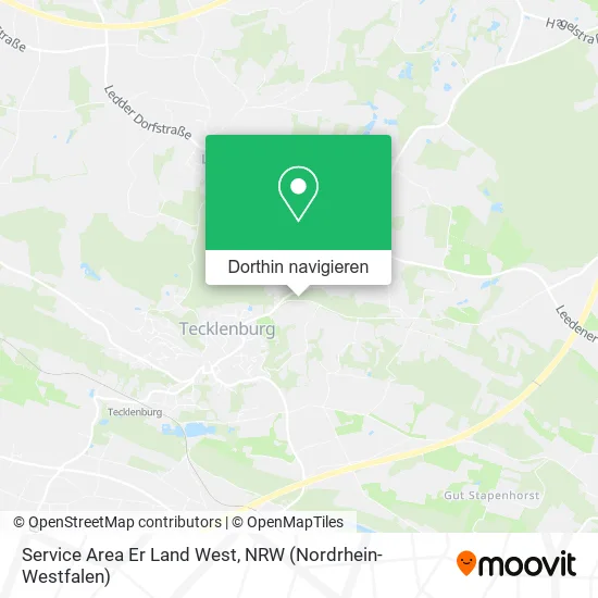 Service Area Er Land West Karte