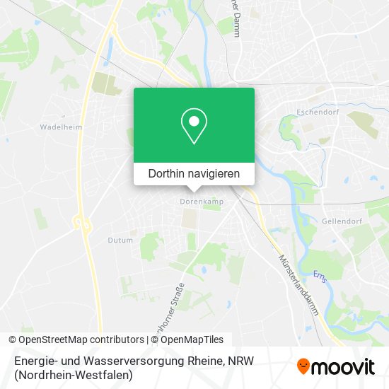 Energie- und Wasserversorgung Rheine Karte