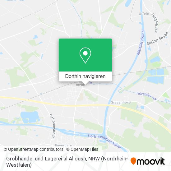 Grobhandel und Lagerei al Alloush Karte