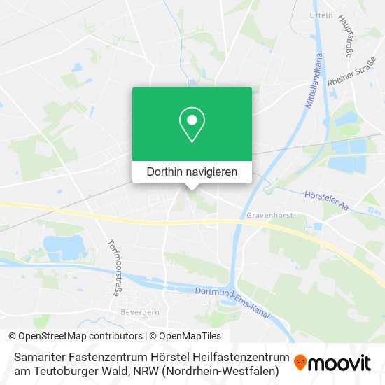 Samariter Fastenzentrum Hörstel Heilfastenzentrum am Teutoburger Wald Karte