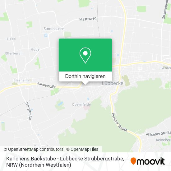 Karlchens Backstube - Lübbecke Strubbergstrabe Karte