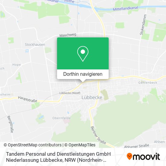 Tandem Personal und Dienstleistungen GmbH Niederlassung Lübbecke Karte