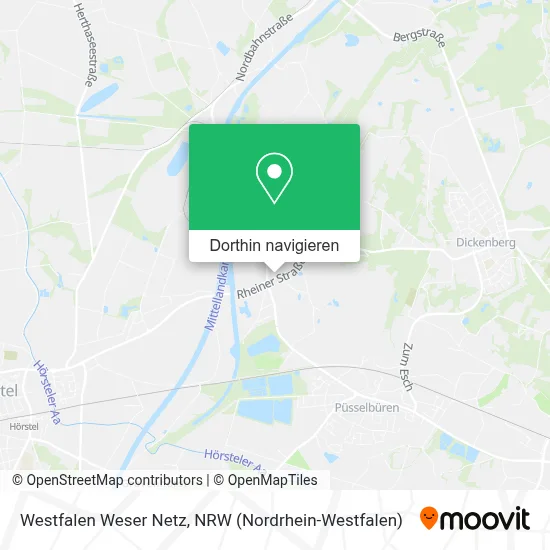 Westfalen Weser Netz Karte