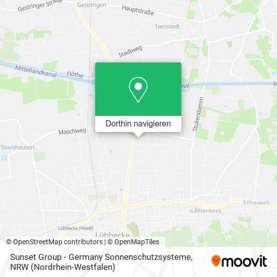 Sunset Group - Germany Sonnenschutzsysteme Karte