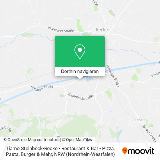 Tiamo Steinbeck-Recke - Restaurant & Bar - Pizza, Pasta, Burger & Mehr Karte