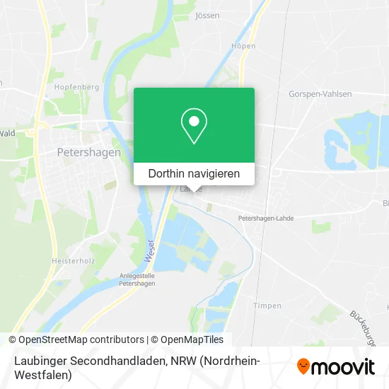 Laubinger Secondhandladen Karte