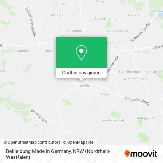 Bekleidung Made in Germany Karte