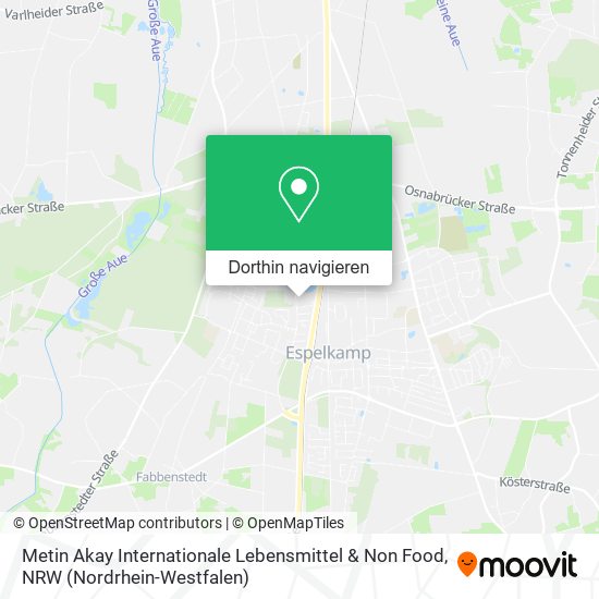 Metin Akay Internationale Lebensmittel & Non Food Karte