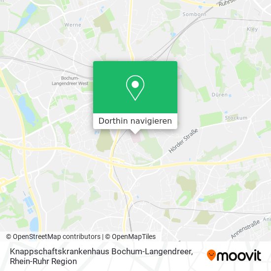 Knappschaftskrankenhaus Bochum-Langendreer Karte