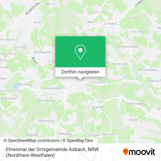 Ehrenmal der Ortsgemeinde Asbach Karte