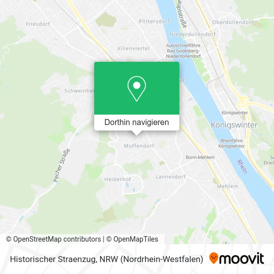 Historischer Straenzug Karte