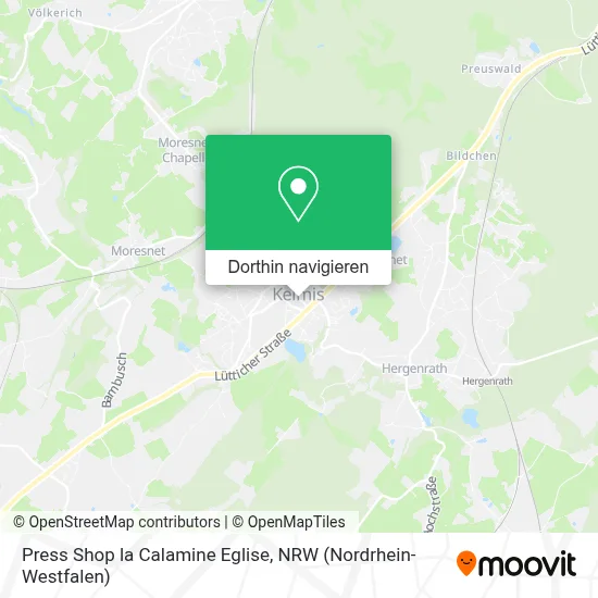 Press Shop la Calamine Eglise Karte