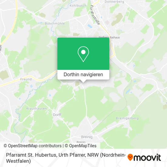 Pfarramt St. Hubertus, Urth Pfarrer Karte