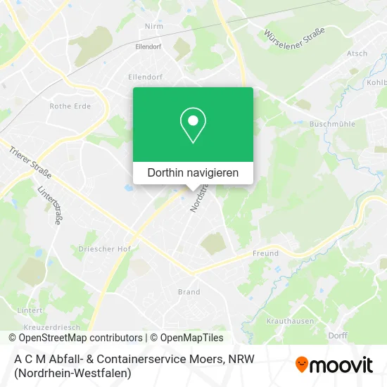 A C M Abfall- & Containerservice Moers Karte