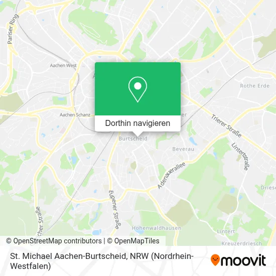 St. Michael Aachen-Burtscheid Karte