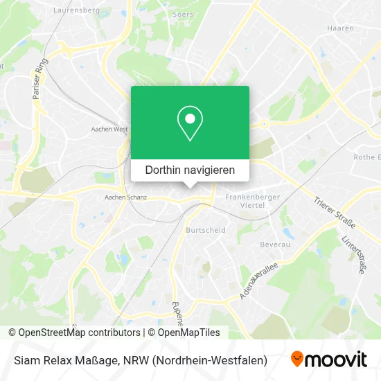 Siam Relax Maßage Karte