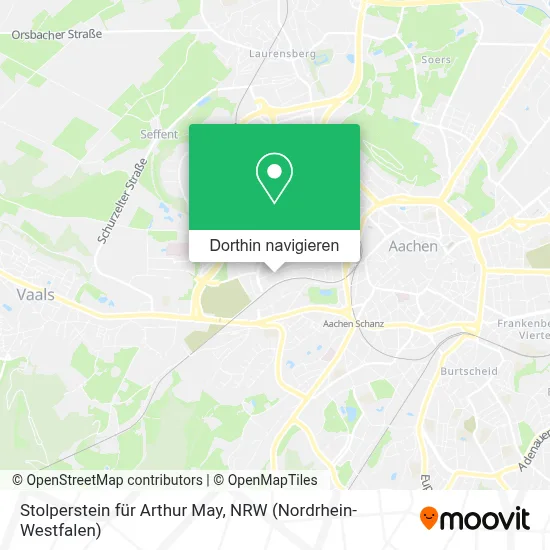 Stolperstein für Arthur May Karte