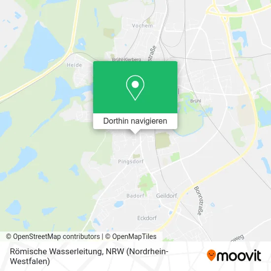 Römische Wasserleitung Karte