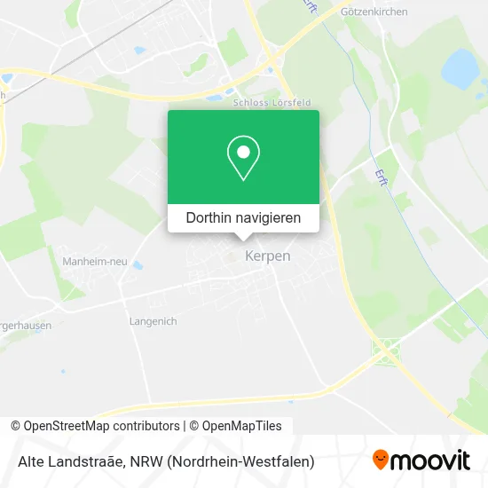 Alte Landstraãe Karte