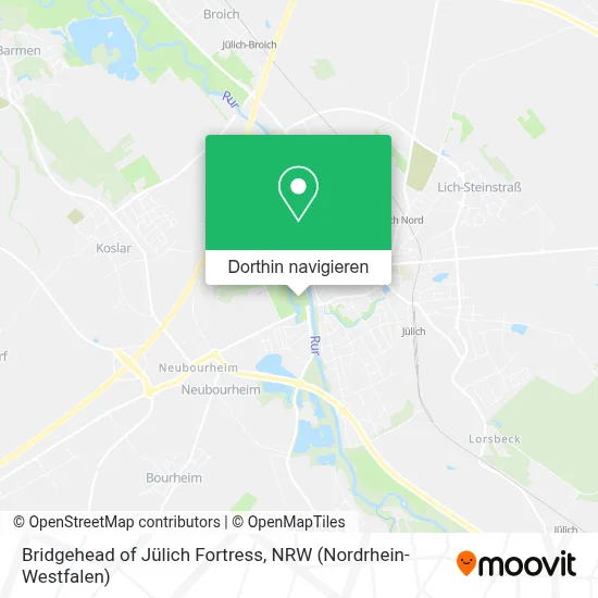 Bridgehead of Jülich Fortress Karte